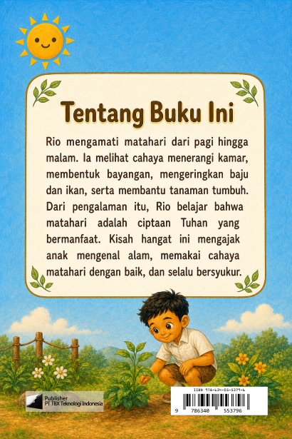 Matahari Sahabatku — sampul belakang